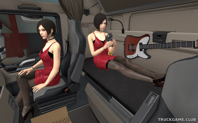 Мод "Ada Wong Co-Driver v1.2" для Euro Truck Simulator 2