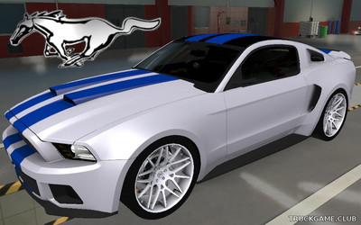 Мод "Ford Mustang NFS" для American Truck Simulator - Покупается в салоне Volvo. Поддержка Cabin Accessories, анимация ручника. Тест на верс