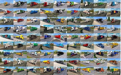 Мод "Painted truck traffic pack by Jazzycat v18.2" для Euro Truck Simulator 2