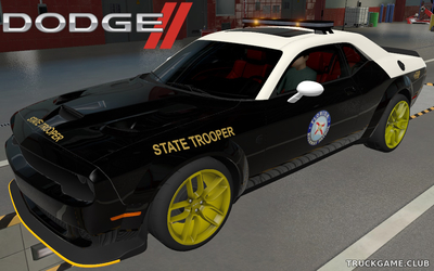 Мод "Dodge Challenger SRT Hellcat Widebody 2018 v1.4" для Euro Truck Simulator 2