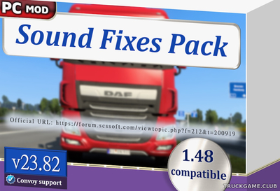 Мод "Sound Fixes Pack v23.82" для Euro Truck Simulator 2