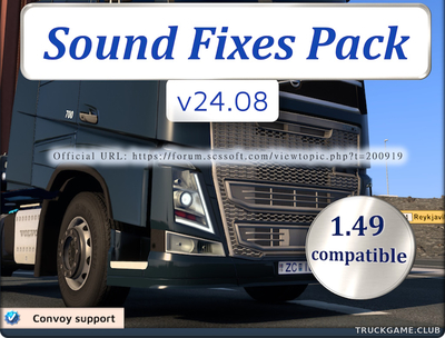 Мод "Sound Fixes Pack v24.08" для Euro Truck Simulator 2
