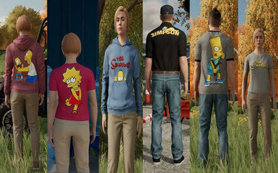 Мод "Simpson Clothers Pack v1.0" для Farming Simulator 22