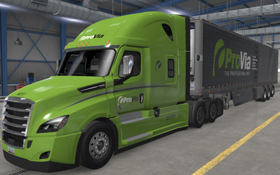 Мод "ProVia Logistics Group Skins" для American Truck Simulator