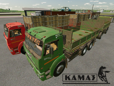 Мод "КамАЗ-45143 и НефАЗ-8560 v1.0" для Farming Simulator 22