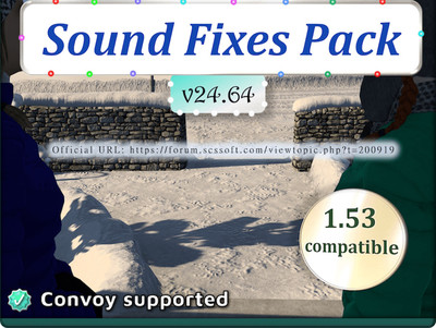 Мод "Sound Fixes Pack v24.64" для Euro Truck Simulator 2