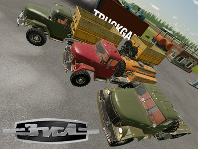 Мод "ЗиЛ-131 с прицепом v1.0" для Farming Simulator 22