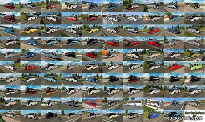 Мод "Bus traffic pack by Jazzycat v18.1.7" для Euro Truck Simulator 2
