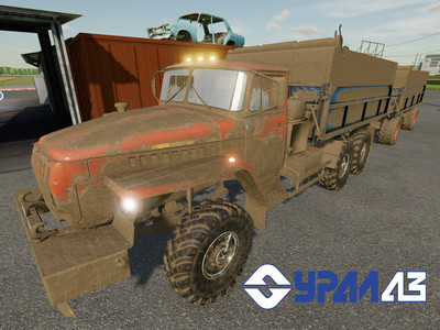 Мод "Урал-4320 с прицепом v1.0" для Farming Simulator 22