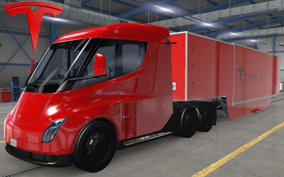 Мод "Tesla Semi Truck & Trailer 2019 v2.0" для American Truck Simulator