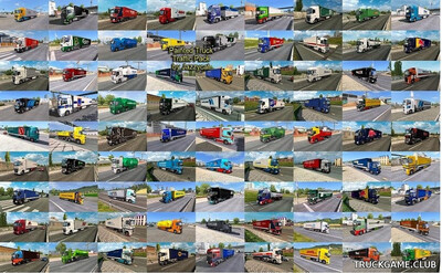 Мод "Painted truck traffic pack by Jazzycat v18.7.11" для Euro Truck Simulator 2