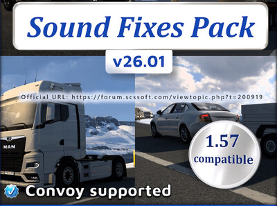 Мод "Sound Fixes Pack v26.01" для Euro Truck Simulator 2