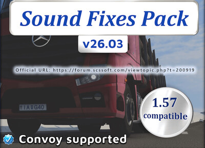 Мод "Sound Fixes Pack v26.03" для Euro Truck Simulator 2