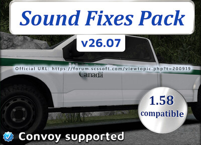 Мод "Sound Fixes Pack v26.07" для American Truck Simulator