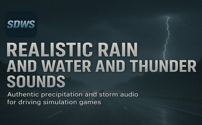 Мод "Realistic Rain & Water & Thunder Sounds v10.5" для Euro Truck Simulator 2