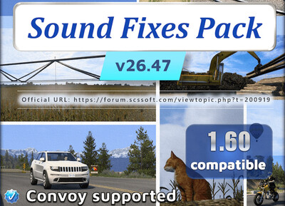 Мод "Sound Fixes Pack v26.47" для Euro Truck Simulator 2