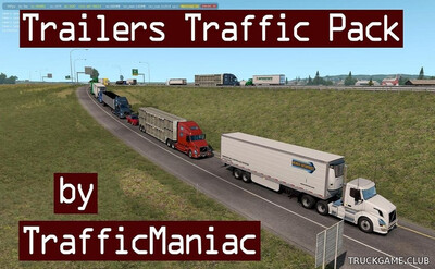 Мод "Trailers traffic pack by TrafficManiac v7.6.2" для American Truck Simulator