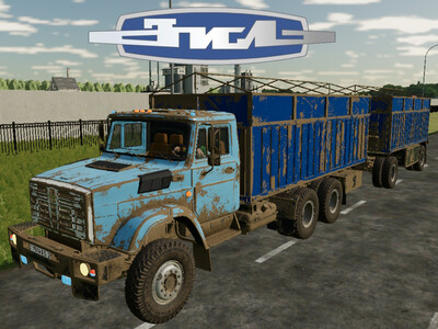 Мод "ЗиЛ-4334 с прицепом v1.3" для Farming Simulator 22