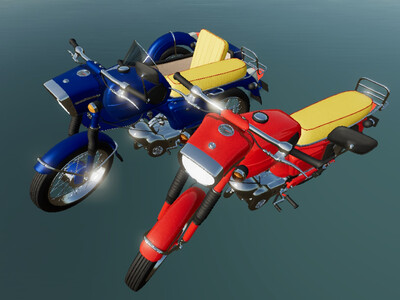 Мод "Lizard Motorcycle & SideCar v1.1" для Farming Simulator 22
