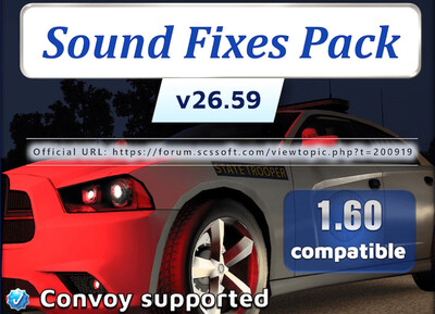 Мод "Sound Fixes Pack v26.59" для American Truck Simulator