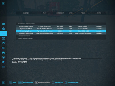 Мод "Farm Investors v1.0.0.10" для Farming Simulator 22